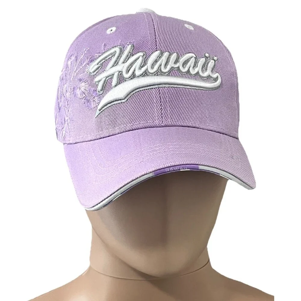 Chelona USA Lavender Hawaii adjustable strapback cap hat Embroidered - Picture 1 of 9